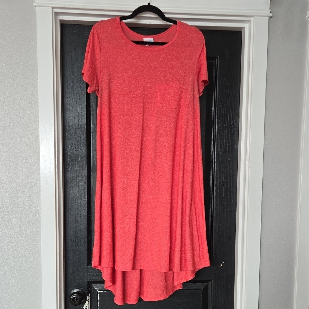 Lularoe Carly Dress Coral Size Small